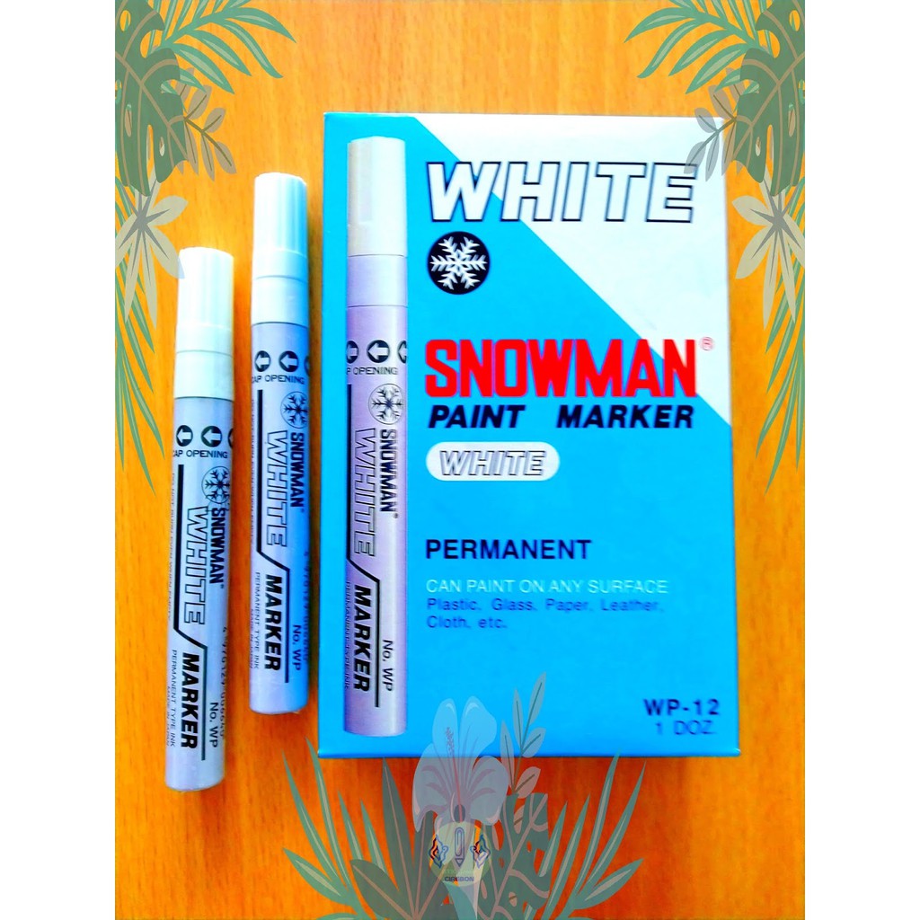 

Spidol Putih Permanent Snowman WP-12 White Paint Marker
