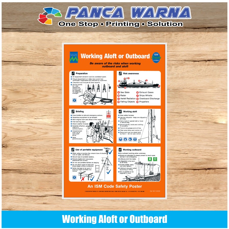 

Stiker Kapal Safety Sign Working Aloft Or OutBoard ISM Code Perkapalan - Stiker Vinyl / Nico Safety