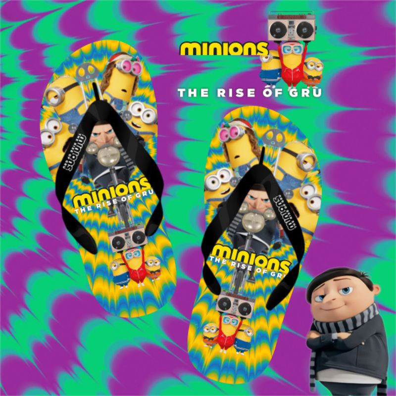 Sandal Jepit Anak Laki Laki Karakter MINION THE RISE OF GRU