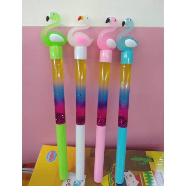 

Pulpen gel gliter air karakter angsa lucu dan imut isi 12 pcs