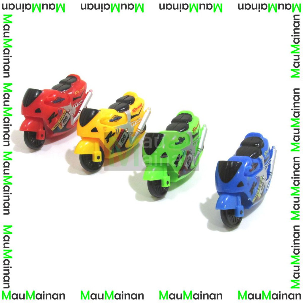 Mainan Moto GP Spin Go/ Mainan Motor Anak/ Mainan Spin Go/ Pull Back/ Motor Balap 4 Variasi Warna