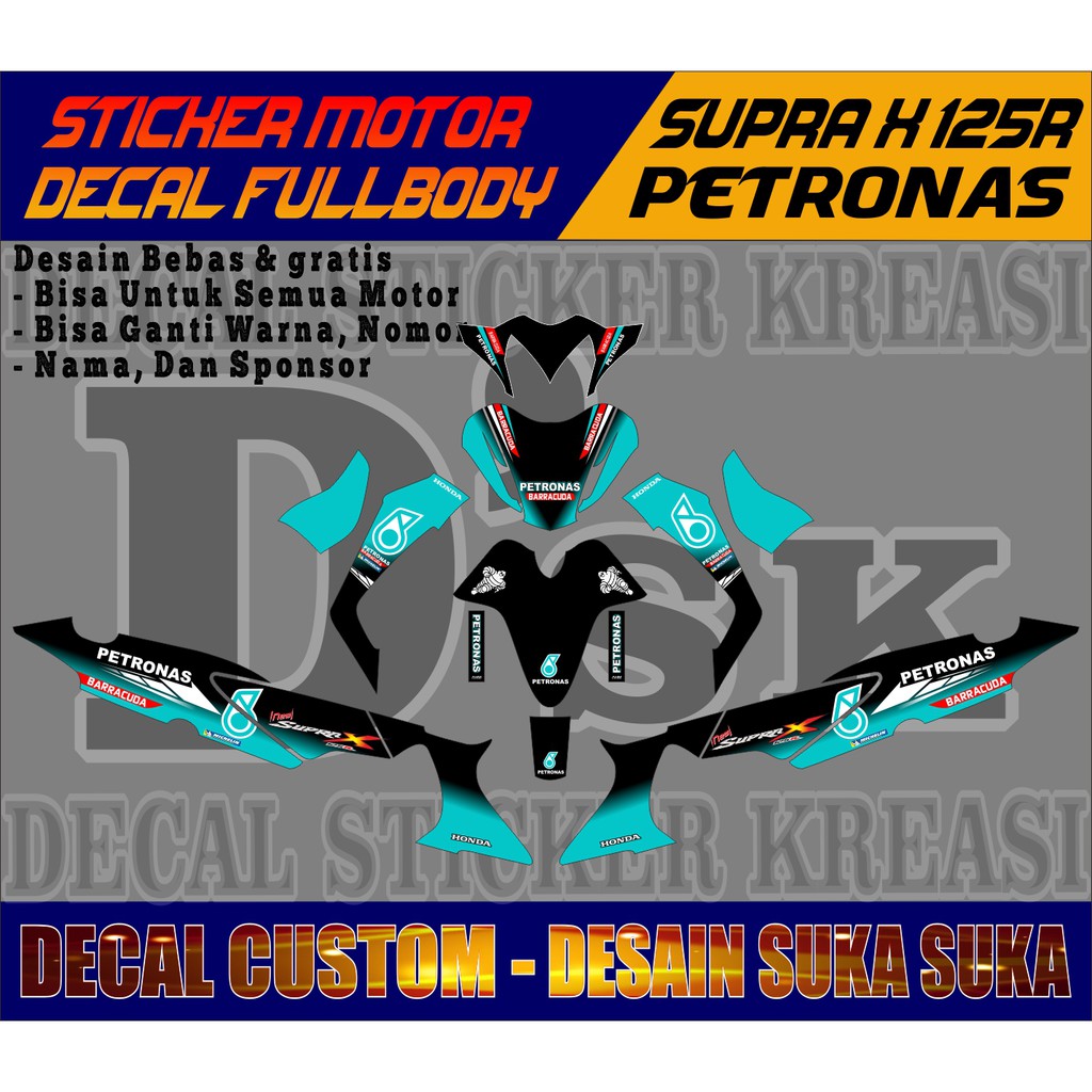 Decal Full Body Supra X 125r Petronas Shopee Indonesia