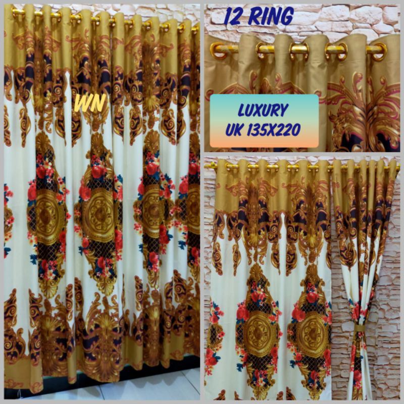 Gorden ring LUXURY SULTAN gorden best seller UK 135x220, gorden Klaten, gorden murah