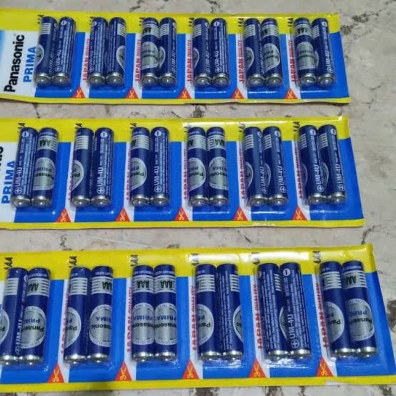 Battery - Panasonic - Baterai Panasonic Prima AAA (12 pieces) 1 Renceng Prima Japan Quality AAA(A3)