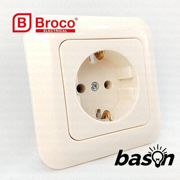 BROCO Gracio 4151 Socket Outlet 16A 250V Cream | Stop Kontak