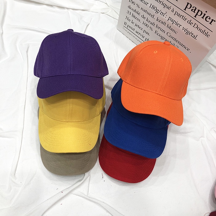 Topi Baseball Casual Gaya Korea Retro Warna Polos Untuk Pria / Wanita