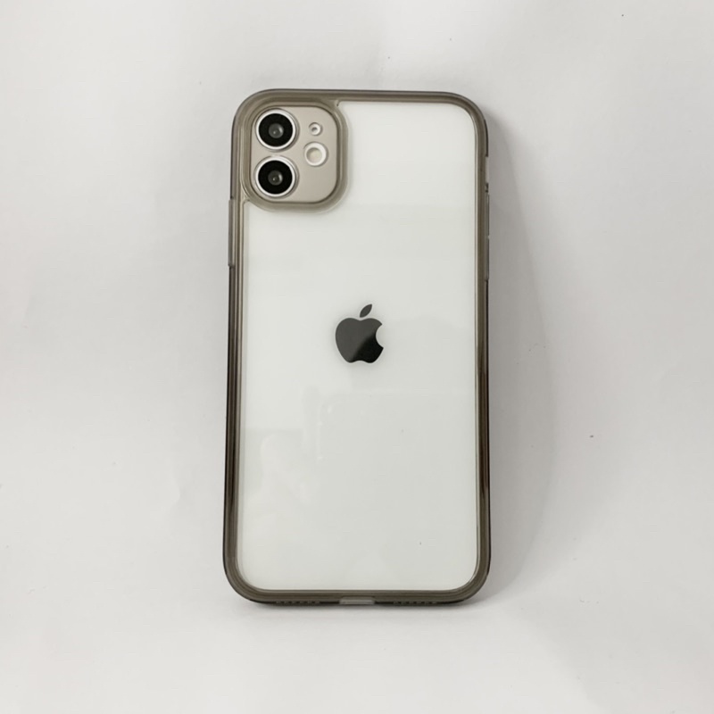 Clear Case iPhone Akrilik / Casing iPhone bening - SMOKE BLACK [BISA COD]