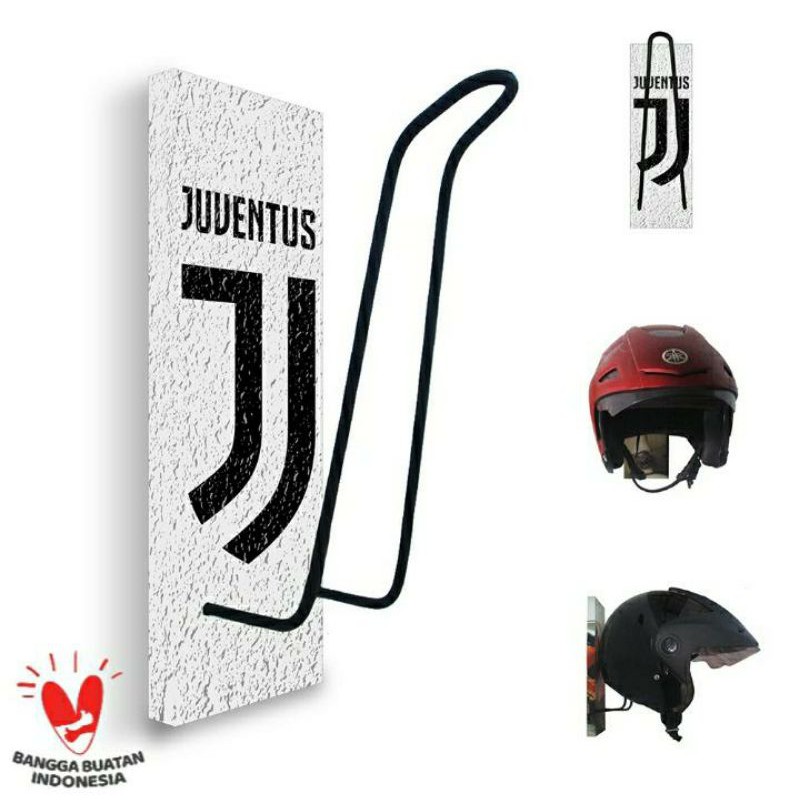 Rak Helm/ Rak Gantung Kayu/ Gantungan Helm/ Rak Helm Motor Juventus