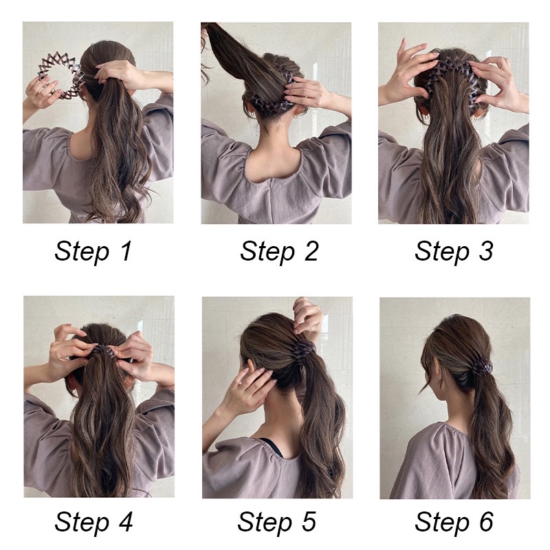 Ponytail Bun Hairband Jedai Rambut Hair Fold Wrap Ikat Rambut Jepit Rambut Korea Scrunchies