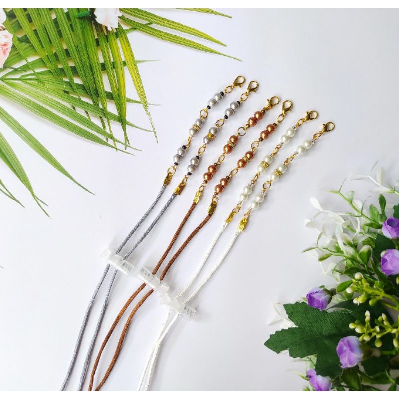 STRAP MASKER KONEKTOR MASKER 2 IN 1 POLOS KOMBINASI MUTIARA