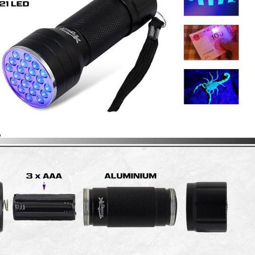 ➮ SENTER UV / FIRELOCK UV LIGHT 21 LED ⅍