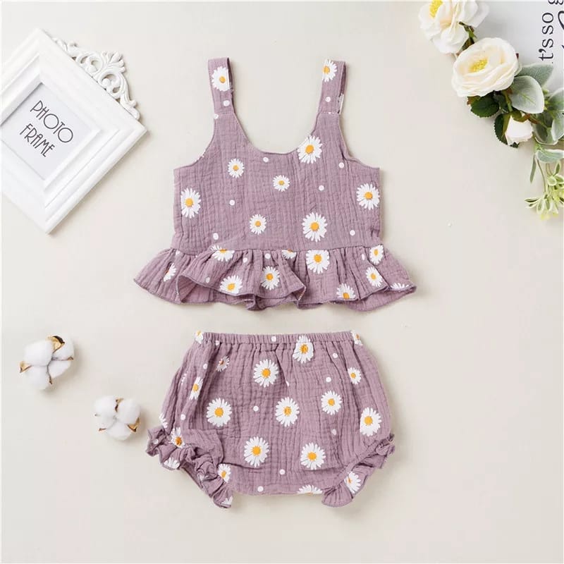 BEFAST - ZTL OOTD Setelan Anak LUNA / SETELAN ANAK DOMIVI / Oneset Anak Motif Bunga-Bunga / Terlaris / Oneset Anak Balita Lucu / Pakaian Anak Perempuan / Setelan Baju Tidur Anak / Fashion Anak Ke Pantai