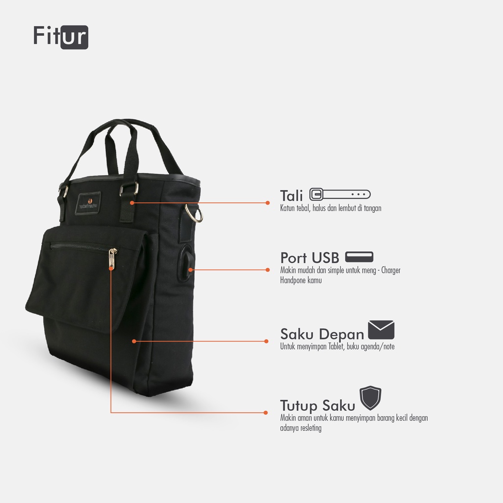 Tote bag Laptop urban factor - FortNight | Tas laptop Pria Kasual