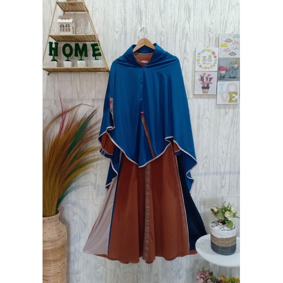 Gamis PL (Preloved) Set Gamis Ruqayyah Amber Dark Tosca By Aulia Fashion