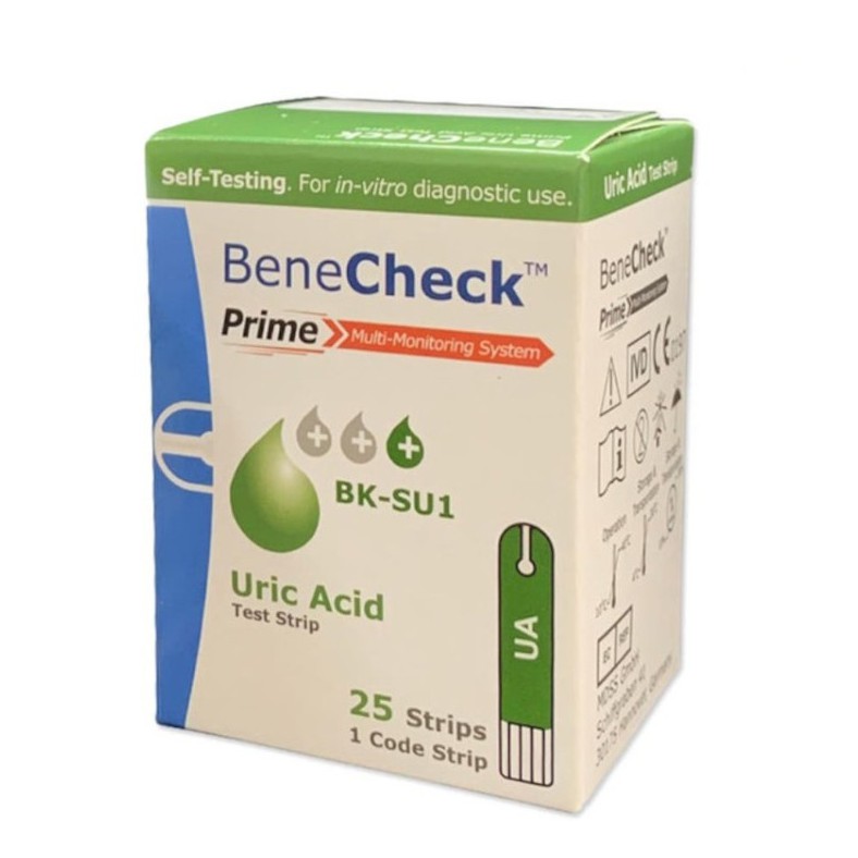 Benecheck Prime - Test Strip Asam Urat / BeneCheck PRIME Test Strip Uri Acid
