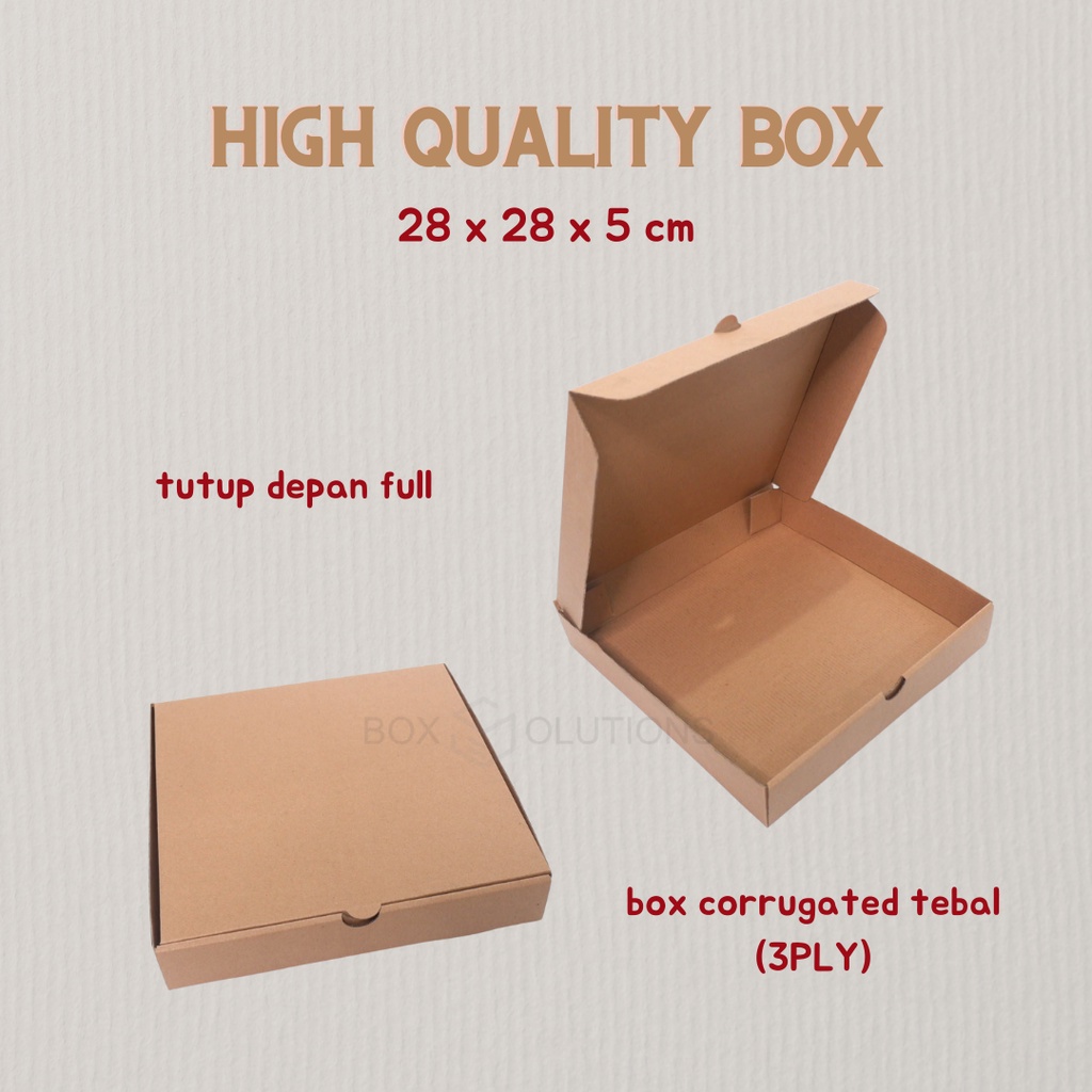 

dus / dos / box pizza e-flute corrugated 28 x 28 x 5 cm (HIGH QUALITY) 3PLY