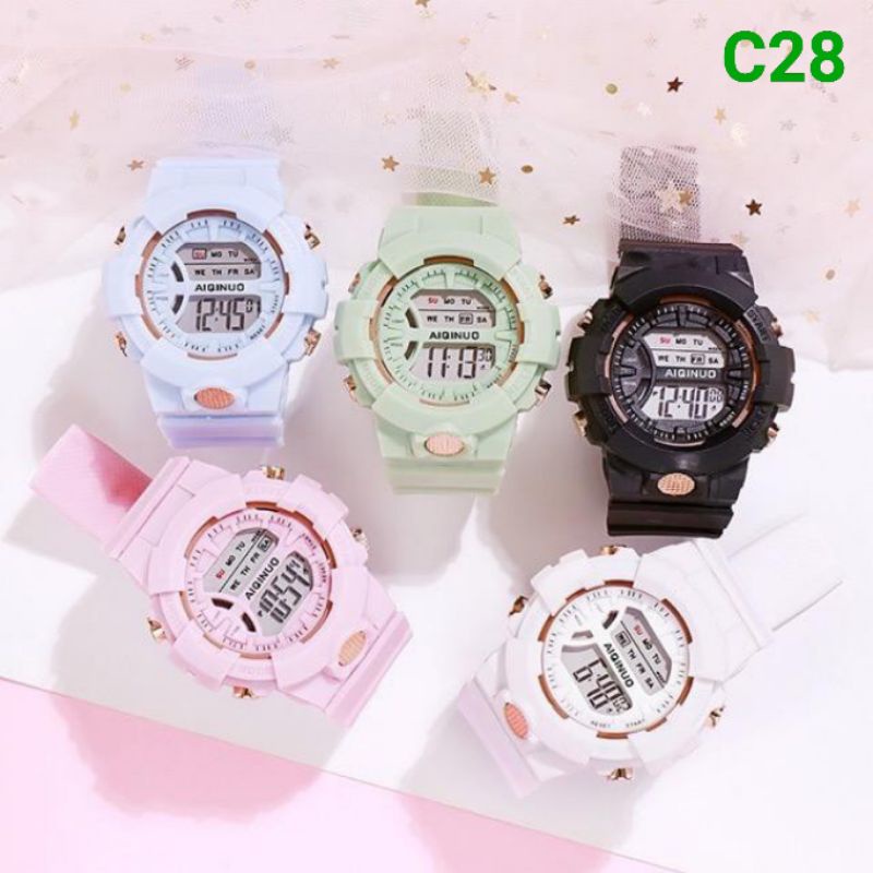 C ( C00028 ) JAM TANGAN SPORT DEWASA MODEL BULAT / HARGA GROSIR