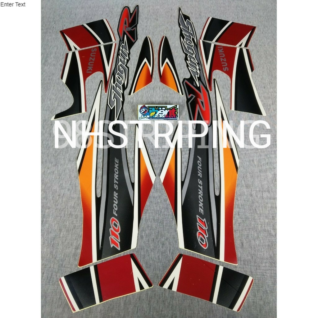 STRIPING SHOGUN 110R MERAH  2004  POLET SUZUKI 110 R