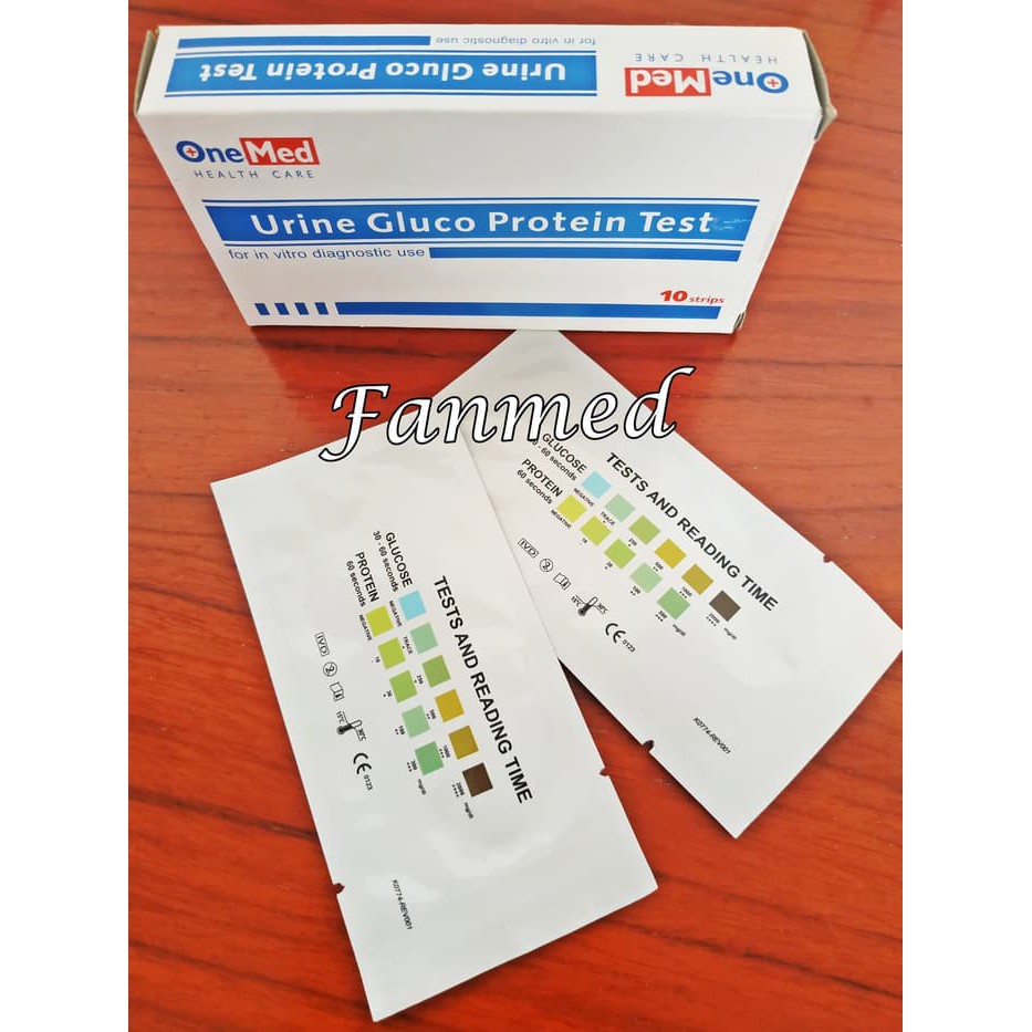 Jual Alat tes Urine Gluco Protein Test Onemed Alat Cek Tes Kencing Gula