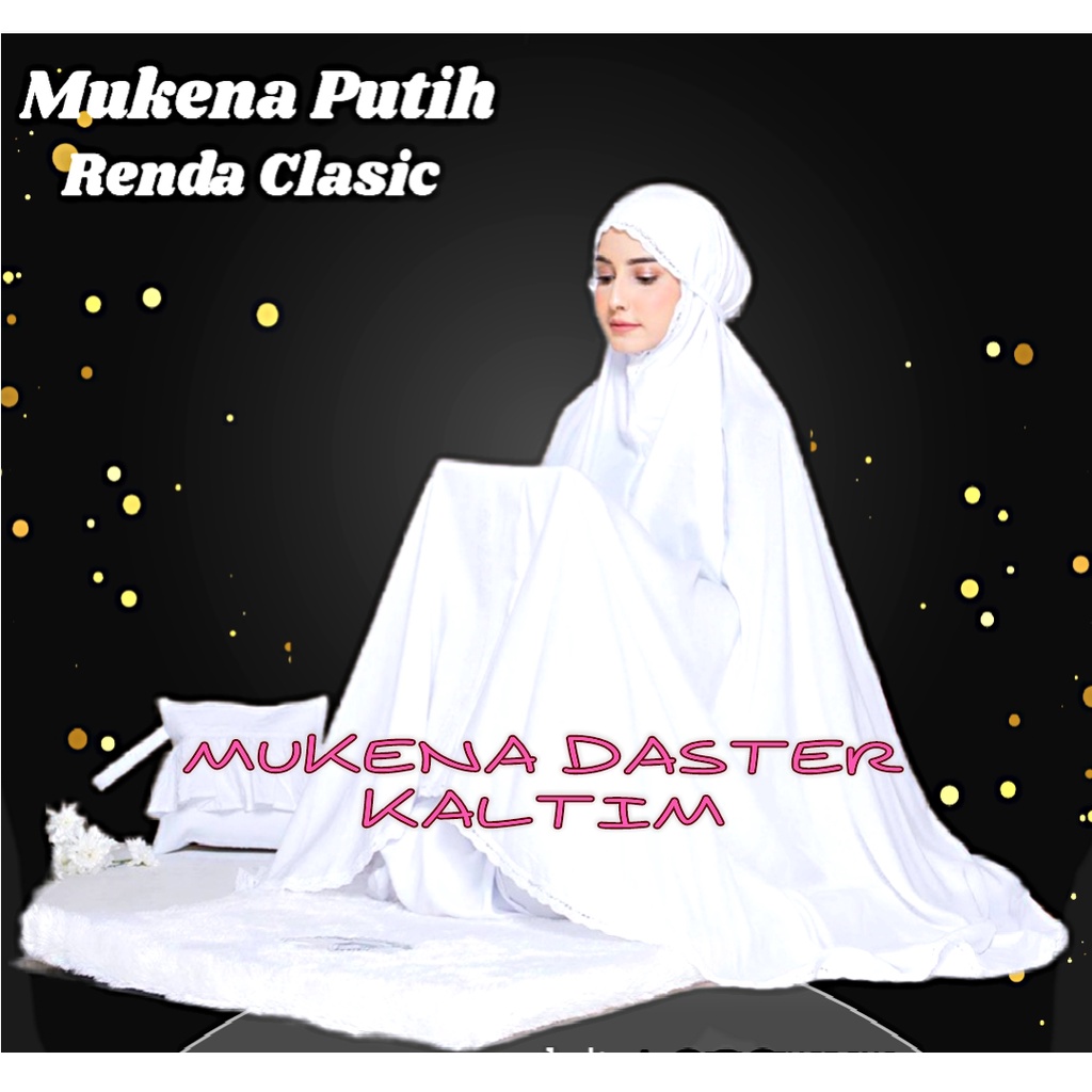 KALTIM Mukena Dewasa Putih Polos Jumbo Rayon Bali
