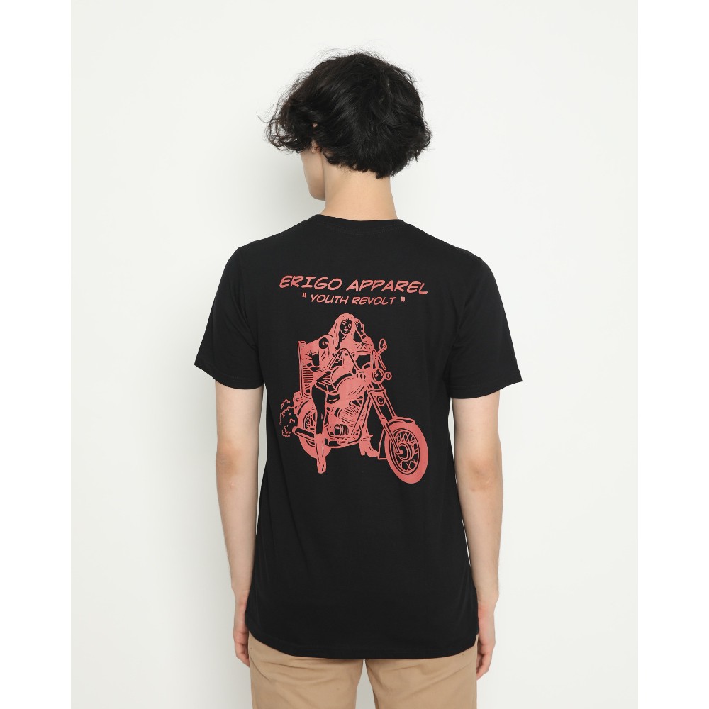 Baju Kaos Jacket Hoodie Flanel Erigo T-Shirt Machine Girl Black Original  Keren