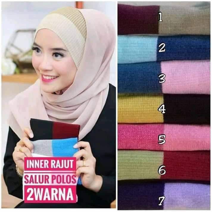 Ciput Rajut 2 Warna/ Inner 2TONE/Ciput Rajut/Ciput Bandana Rajut/ CIPUT/ DALEMAN HIJAB