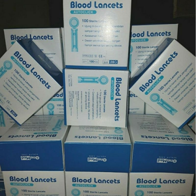 Blood Lancet 28G/ Lancet Onemed/ Jarum Lancet 28G