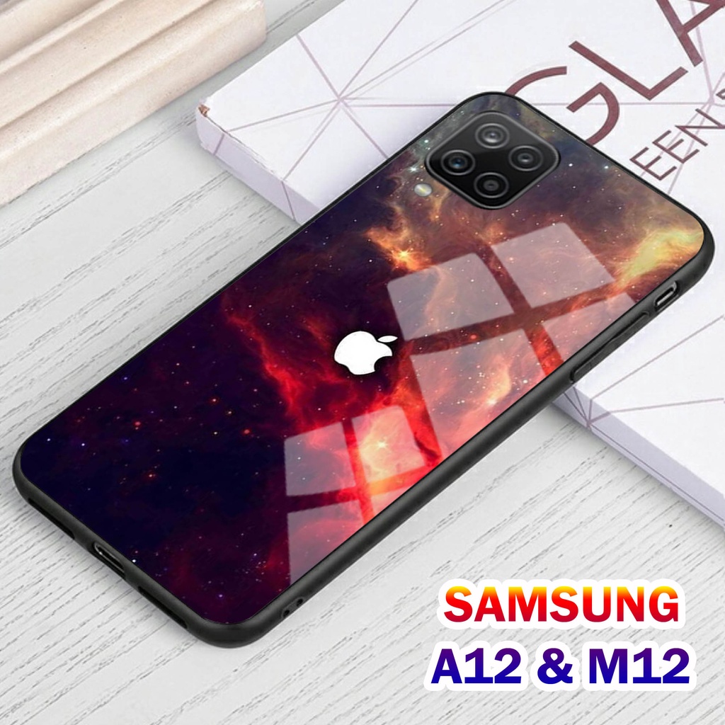 Softcase Glass Kaca SAMSUNG A12 , M12 - Casing HP SAMSUNG A12 , M12 [ S01 ].