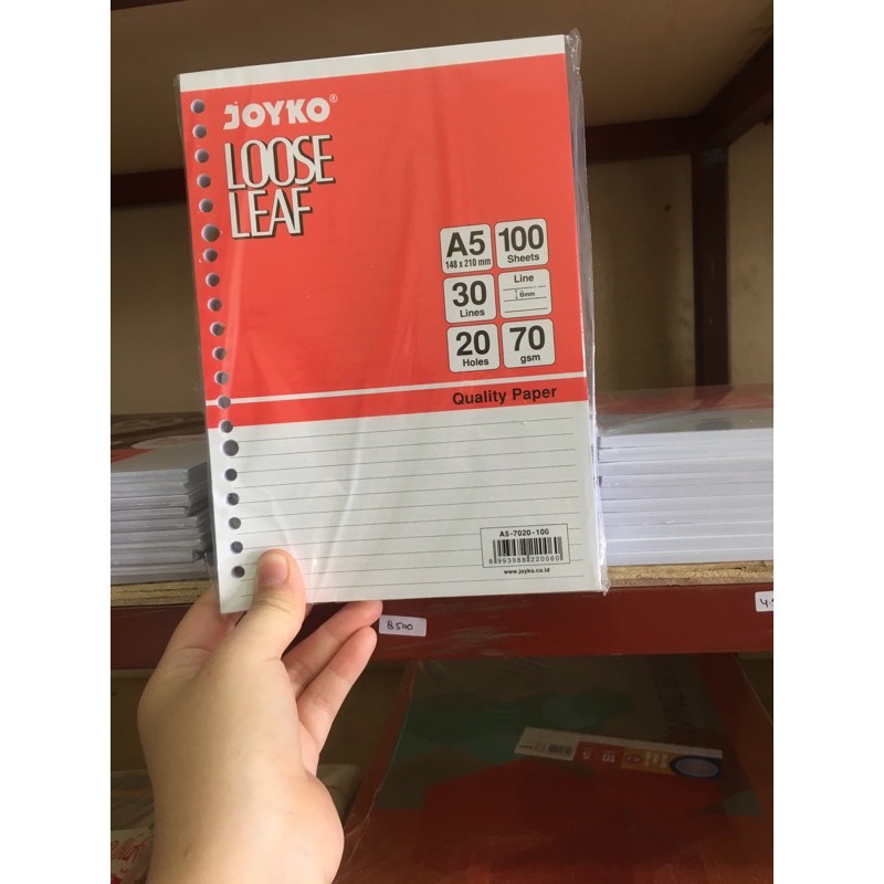 

( 1bks) isi binder A5 joyko isi 100 / loose leaf