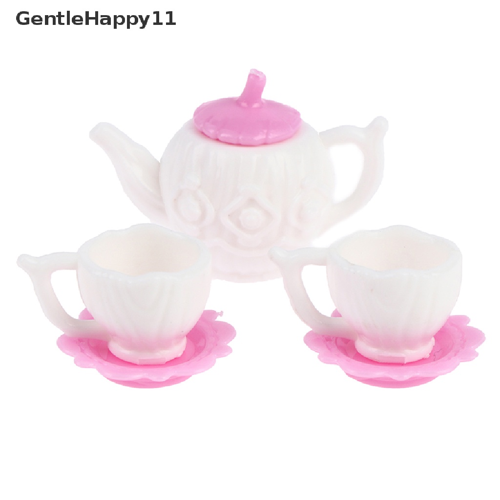 Gentlehappy 3pcs / Set Miniatur Teko + Cangkir Teh / Kopi Untuk Aksesoris Rumah Boneka