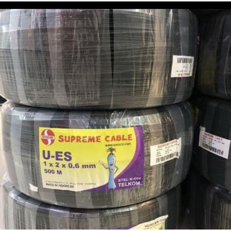 Kabel DW drop wire kabel telpon outdoor Jenis: U-ESUkuran : 1x 2 x 0.6 mm