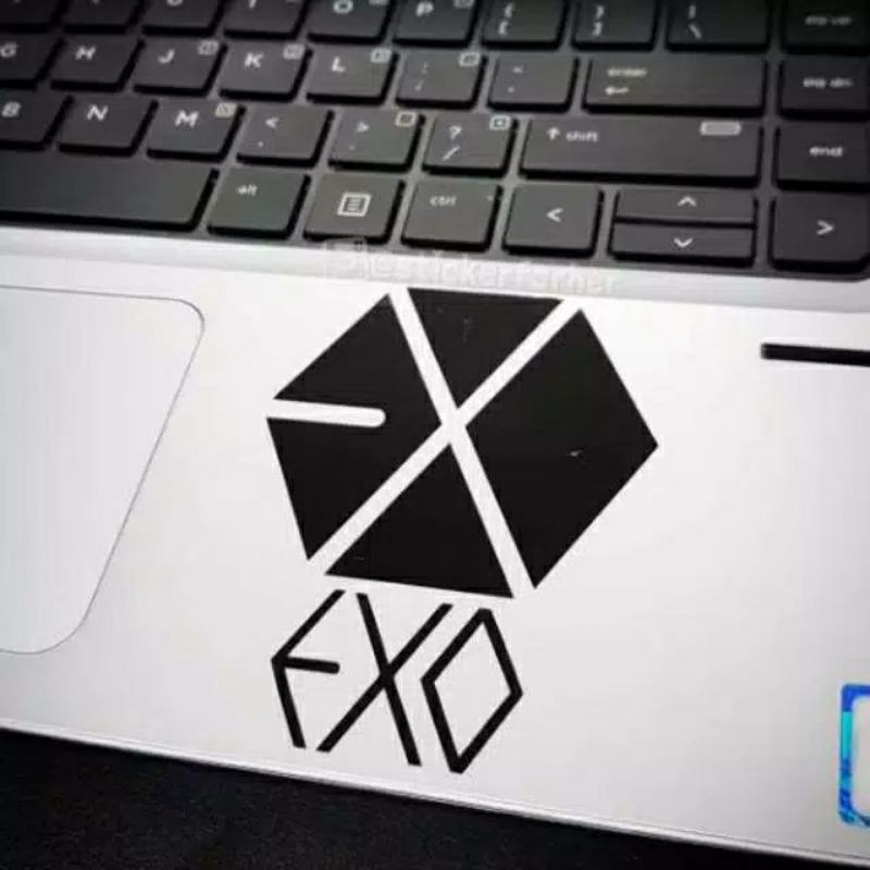 STIKER CUTTING/DECAL LOGO EXO KECIL  UNTUK LAPTOP/PINTU/SEPEDA/CASE HP/KULKAS/DINDING KAMAR TERLARIS