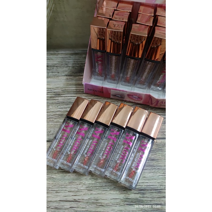 6 PCS/ LIP MAGIC OIL /LIP GLOSS IMAN OF NOBLE 6182