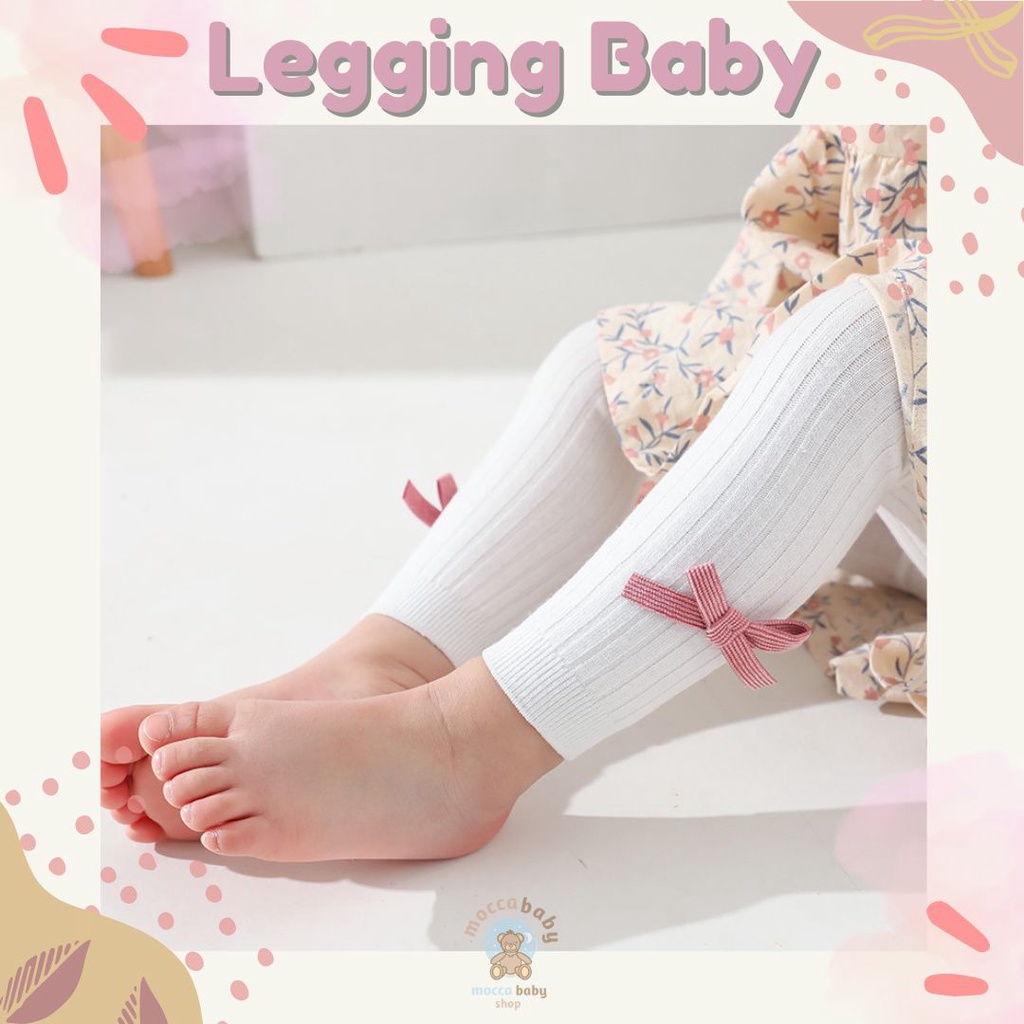 MBSS - LEGGING GABBIE Legging buka kaki bayi / anak import motif warna polos