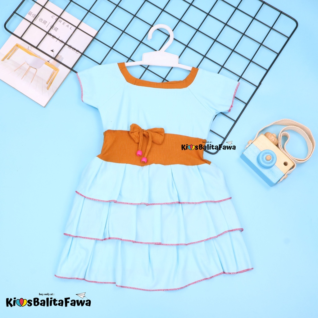 Dress Nayla uk Bayi 3-12 Bulan / Dress Baby Murah Baju Bayi Perempuan Cewek Dres Kado Anak Princess