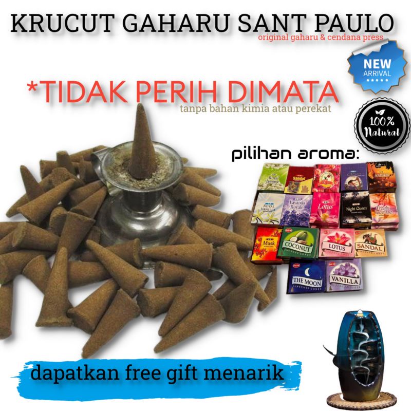 dupa krucut gaharu rempah non kimia 21aroma kemasan isi 50pcs