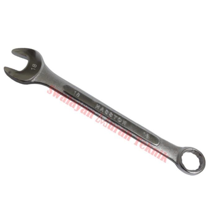 HASSTON PROHEX 1647-018 Kunci Ring Pas 18mm Combination Wrench Chrome