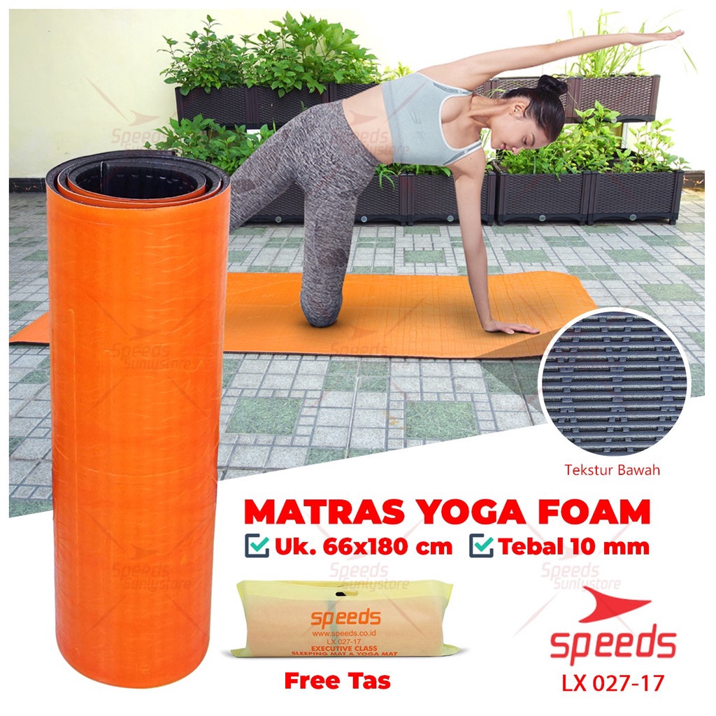 SPEEDS Matras Lipat Duduk Polos XPE Olahraga Yoga Baby Tebal Karpet Outdoor Matras Camping Kasur Tid