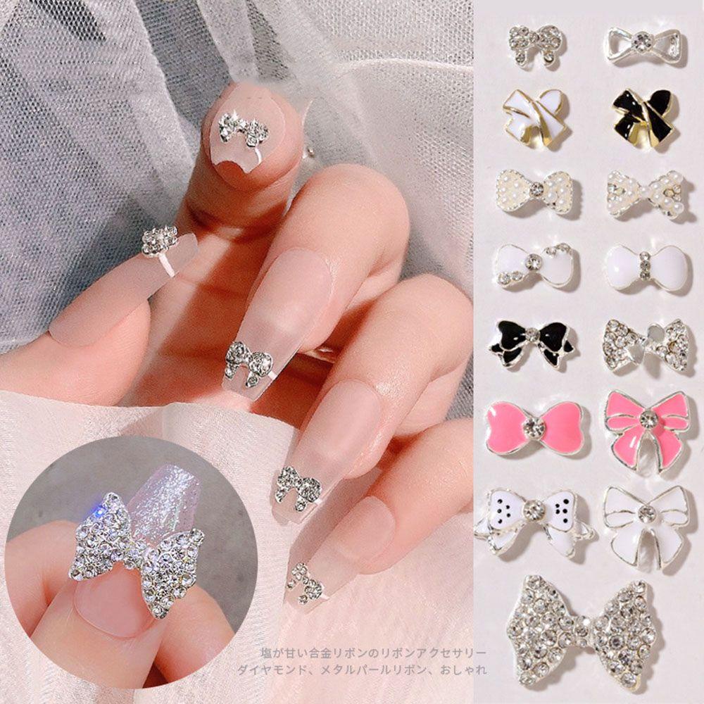 AUGUSTINA Agustina Ikatan Simpul Dekorasi Kuku Fashion Manicure Aksesoris Indah DIY Nail Art Ornamen