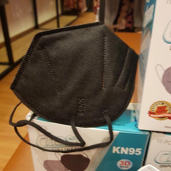 Masker Kn95 Hijab Warna Hitam Masker N95 Hijab 10 Pcs _Termurah