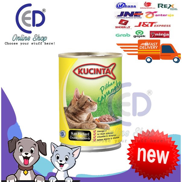 MAKANAN KUCING KUCINTA CHUNKY PILCHARDS 400GR