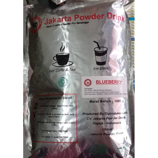 

blueberry jakarta powder drink