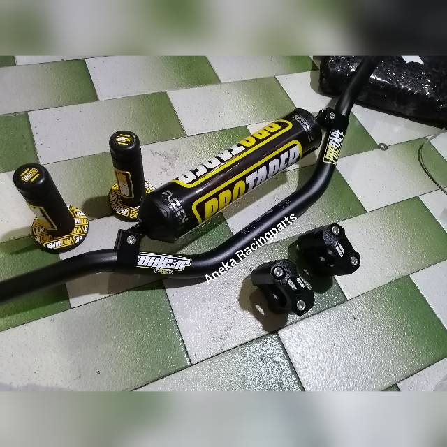 Stang protaper tipe high satu set palang busa fuzion dan handgrip riser / stang fatbar protaper set