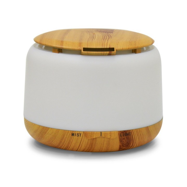 H23 - Wooden Humidifier Aroma Diffuser 7 Color LED Light 300ml White