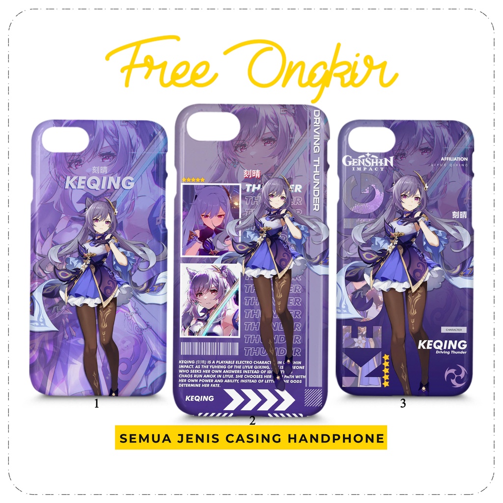 Phone Case Genshin Impact Keqing Custom Casing HP All Type