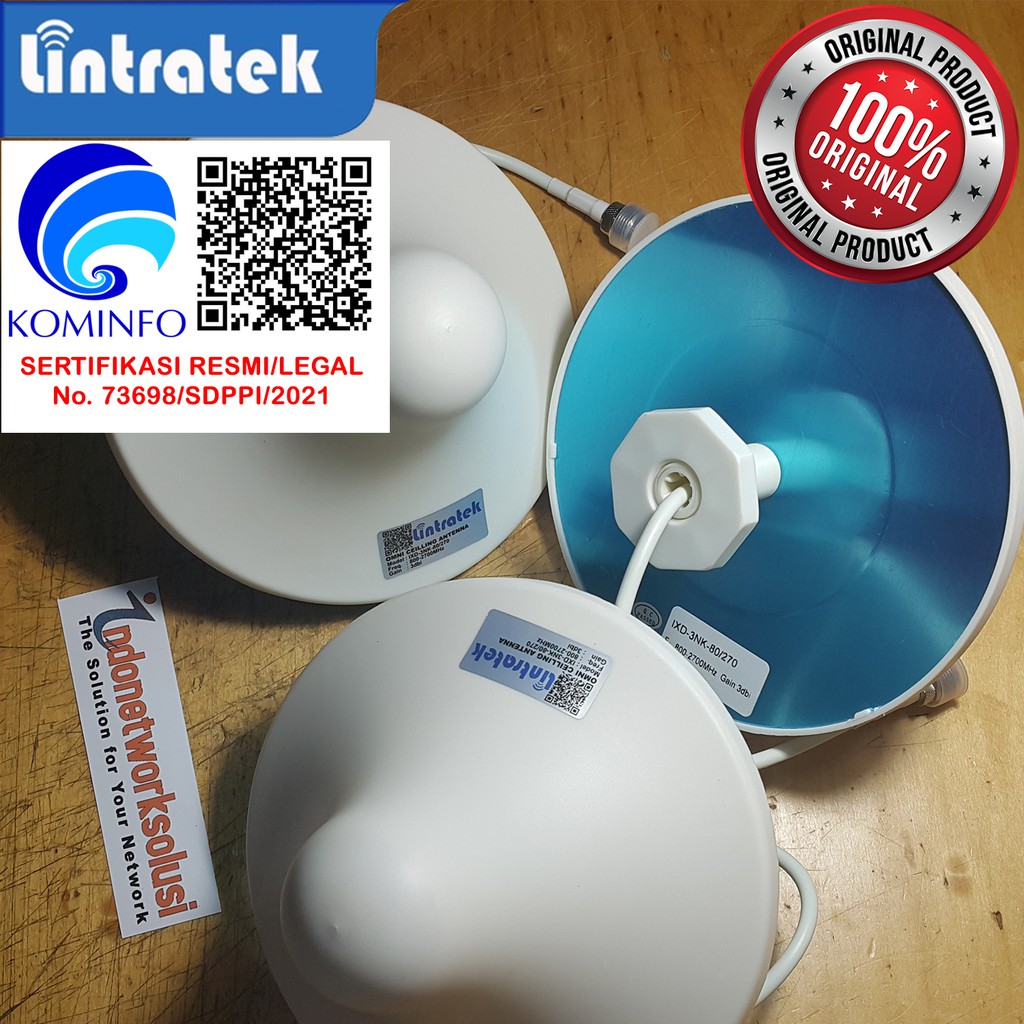 Antena Omni Jamur Ceiling Indoor Penguat Sinyal untuk Alat Repeater GSM 2G 3G 4G Lintratek ORIGINAL