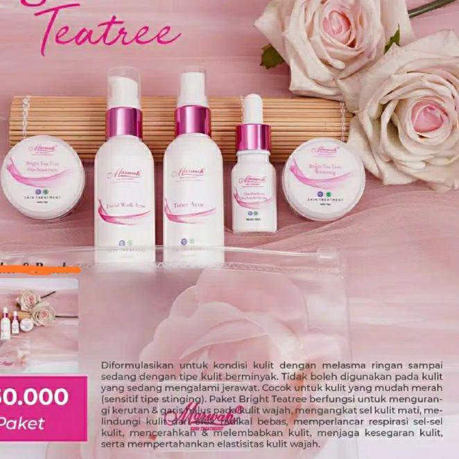 [M20QP) Top .MARWAH SKINCARE BRIGHT TEATREE promo FREE pouch dan souvenir utk kulit cendrung berminy