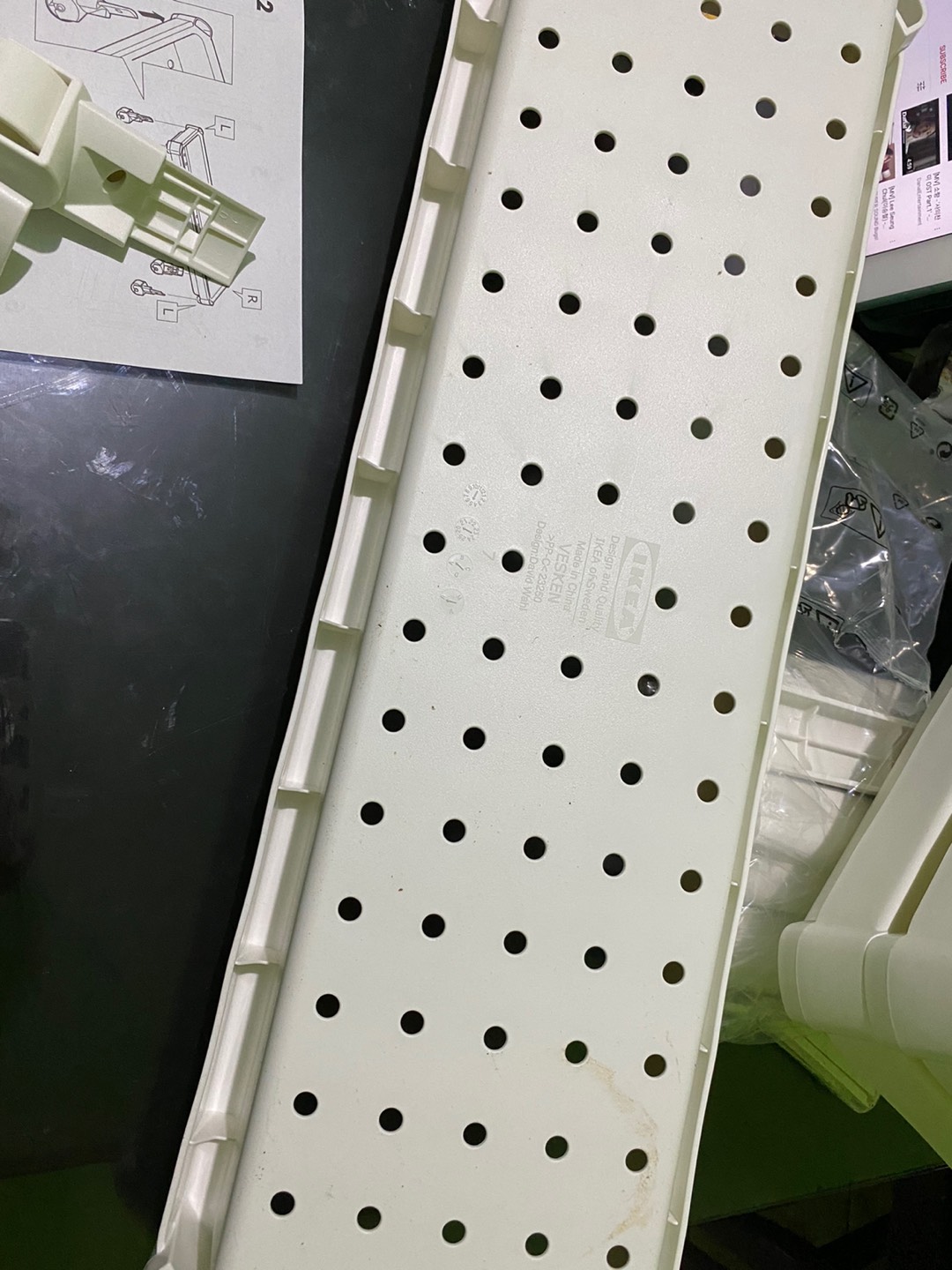 Troli Dapur / Troli Kamar Mandi Serbaguna, Peralatan Kamar Mandi 54cm  Putih Ve1470