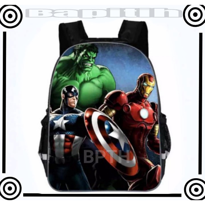 BPT TERMURAH Tas Ransel Anak Sekolah SD Laki Laki AVENGERS Ukuran Besar dan Luas IMPORT