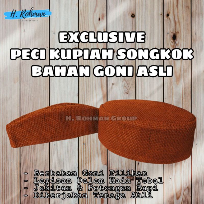 Exclusive Peci Kopiah Karung Goni Original Terbuat Dari Bahan Pilihan Peci Klasik